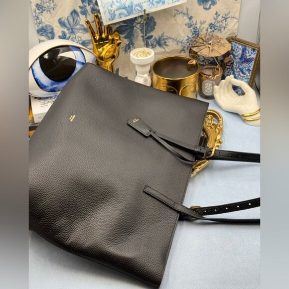🆕 OROTON 🧿 NWOT Margot Medium Zip Tote Bag, Black Leather - Picture 14 of 16